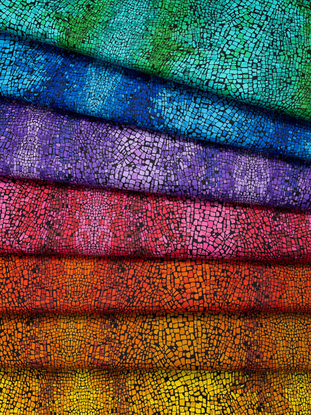 Tissu patchwork - Pierres précieuses - Collection Gemma - Andover - Filfoly
